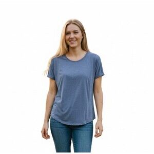 NEW REI Coop Sahara Short Sleeve T-shirt Women Large Purple Heathered Outdoor